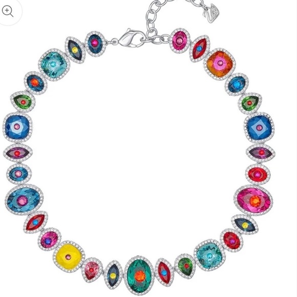 Swarovski Jewelry - Rare Authentic Swarovski Vibrant Multicolor Necklace Collar.